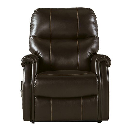 Saltoro Sherpi Leatherette Metal Frame Power Lift Recliner with